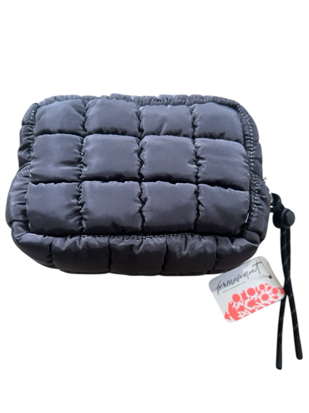 Free People Movement Mini Quilted Case Graphite Gray NWT - Picture 4 of 7